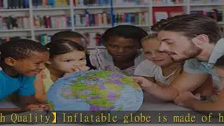 Molain 3 Pcs Inflatable Globes, PVC World Globe, 16 Inch Before Inflated, 12 Inch After Inflated, G