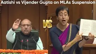 LoP Atishi vs Vijender Gupta heated argument over MLAs suspension | BJP vs AAP | Delhi Assembly