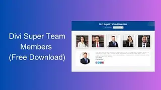 Divi Super Team Members Promo Video