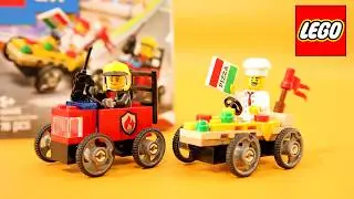 レゴ シティ 飛行機vs.病院のベッド レースカーパック ピザ屋と消防車 60458 60459 ／ LEGO City Race Car Pack Speed build & Review