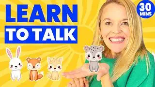 Learn to Talk with Bubbles | Colors, Animals & First Words