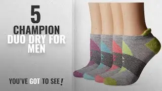 Top 10 Champion Duo Dry [2018 ]: Champion Women's Double Dry 4-Pack Performance Heel Shield Socks,