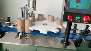 m&aacute;quina de brida de tubos de papel, selladora de latas, brida de tubos de papel