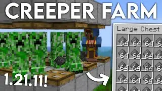 NEW UPDATED Minecraft 1.21.11 CREEPER FARM Tutorial | 3500 Gunpowder Per Hour