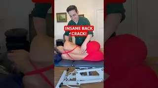 INSANELY LOUD AND SATISFYING BACK CRACK!! #asmr #satisfying #osteopath #chiropractic
