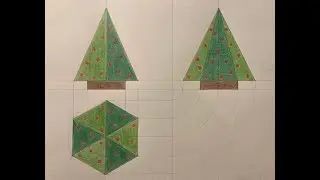 Proiezione Ortogonale di 2 solidi sovrappposti (albero di natale)