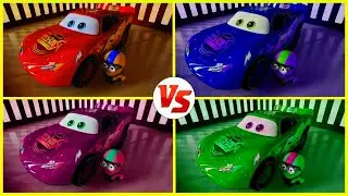 Lightning McQueen Coffin Dance 🔵🔴🟢🟡 | Color VS Battle | Cars Animation 3D #coffindance, #car,
