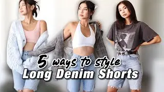 How to Style Agolde Long Denim Shorts - 5 outfits