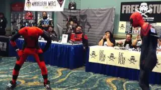 Deadpool VS Spidey Dance Off Long Beach Comic Expo 2014