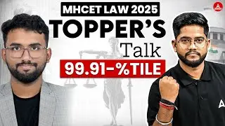 MH CET Law 2025 Topper Sujith Jacob (99.91%) | 3-Year LLB Topper Talk with Rohit sir