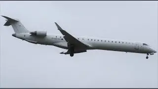 CityJet (Brussels Airlines op.) Bombardier CRJ-900LR EI-GEB Landing at Berlin Tegel Airport