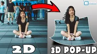 How To Convert 2D images into 3D in Photoshop CC | 3D Pop Out Effect