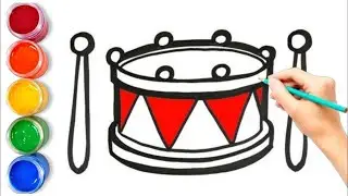 How to draw easy drum | easy drawing step by step 