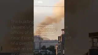 Kyiv government building attacked for first time in war