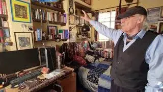 Jim Overbeck gives a tour of terrazzo and upstairs study