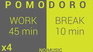 45-Minute Work Timer with 10-Minute Break | Pomodoro Technique