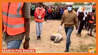 Chaos erupt as irate residents stone police officers retrieving bodies from a quarry