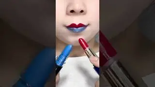Red❤️ VS Blue💙 Lipstick, Lips Hacks😍😲