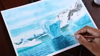 Iceberg | Watercolor painting