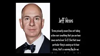 This AI Facsimile of Jeff Bezos shares a powerful insight on how taking action can dissolve stress!