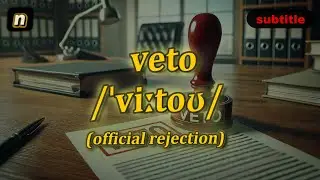 [n] Veto meaning (official rejection) with 5 examples