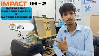 Installing Barcode Ribbon & Barcode Labels in Impact IH-2 Barcode Printer | #impact #honeywell