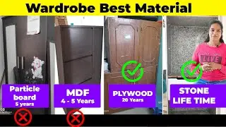 Best material for wardrobe | MDF vs Particles vs Plywood vs Stone | Tamil | My Own Experiences