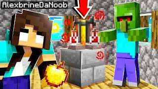 noob Girl CURES a zombie villager (GONE WRONG)