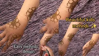 Easy Mehndi degin for kids..🧚🏼&zwj;♀️🤍 #viral #trending #youtube #mehndi #heenaart 