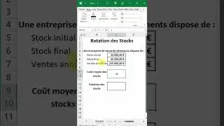 Calculer la rotation des stocks #excel #exceltips #stocks #kpi