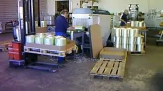 Spulen Verpackung mit Schrumpftunnel