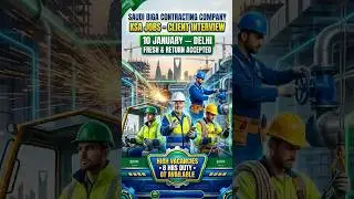 SAUDI BIGA Contracting Company Jobs | Client Interview Delhi 10 Jan 2026 #GulfJobs #SaudiJobs