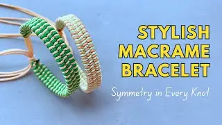 Stylish Symmetrical Macrame Bracelet | Simple Nylon Cord Macrame Bracelet Making at Home