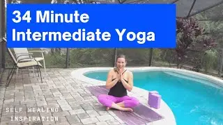 34 Minute Intermediate Yoga - Emotional Intelligence - Tight Core - Challenging Workout #AMYHAGER