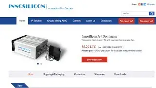 ASIC-майнер для Litecoin INNOSILICON A4 Dominator 280MH/s 1050W | Доступно для предзаказа