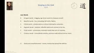 Keep to the Void. Use Less Words.: TTC 5