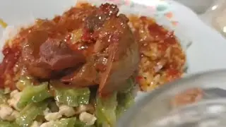 Kamis 22 Januari 2026 sarapan bersama ati ampela tempe pare n kerupuk jange RP 15000