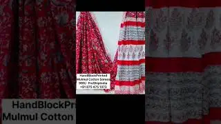 Handblock Printed Mulmul Cotton Sarees Office Dailywear casual sari #shorts
