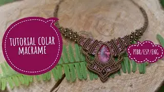 Macramê Tecendo Cor em Nós | TUTORIAL Como fazer COLAR em MACRAME | 10/22