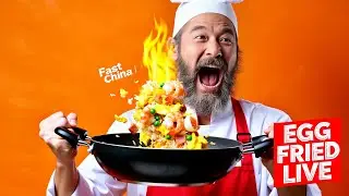 Real Chinese Night Market Fried Rice Stall Live | Golden Egg Fried Rice