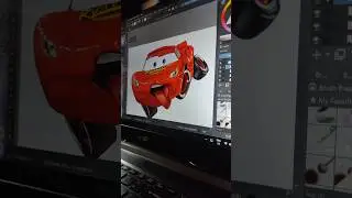 how to draw Lighting McQueen #cars #lightingmcqueen #drawing #digitalart #trending #artwork