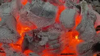 the beauty of burning charcoal fire heat and calm music