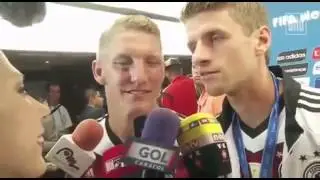 THOMAS M&Uuml;LLER LUSTIGES INTERVIEW nach WM Titel 2014
