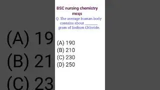 Bsc nursing entrance exam 2024 / Chemistry MCQs for bsc nursing | CNET chemistry questions practice