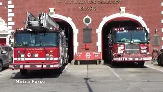 *FIRE* Chicago Fire Dept Engine 65 & Truck 52 (Spare) Responding