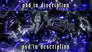 anime header speedart with psd