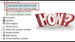 How To Manually Install MT65xx MediaTek USB VCOM Drivers On A Windows PC