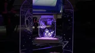 Laser Engraved Acrylic Butterfly Night Light