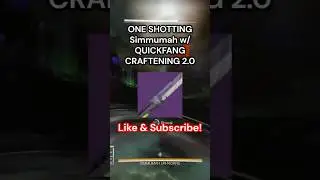 CRAFTENING 2.0 Sword ONE SHOTS Simmumah! #destiny2 #destiny2edgeoffate #bungie #bungiedestiny2