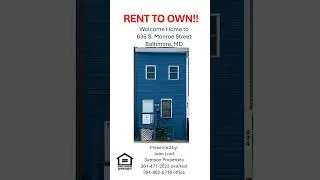 Rent to OWN!!! 636 Baltimore Street, Baltimore, MD #newlisting #home #realestate